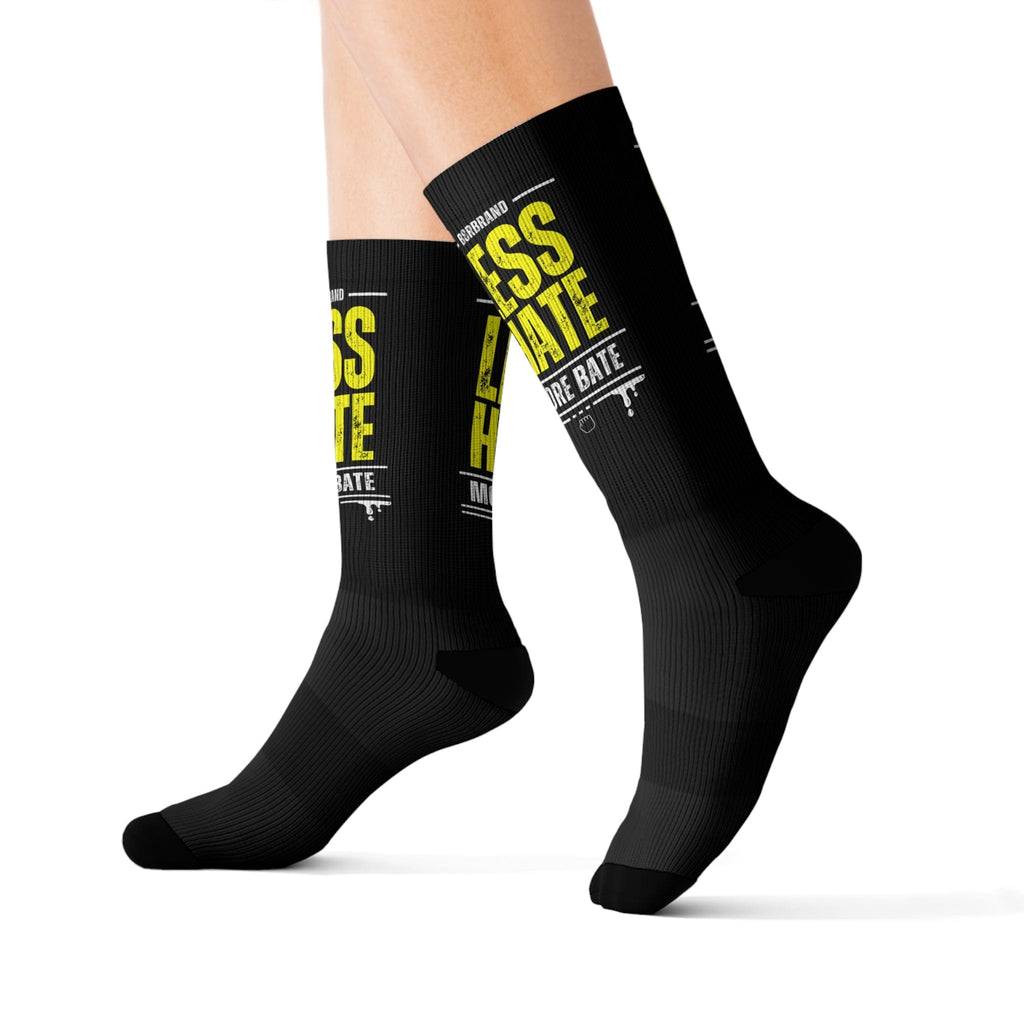 Less Hate, More Bate Socks - B8rBrand - LeatherDaddy Skin Co.
