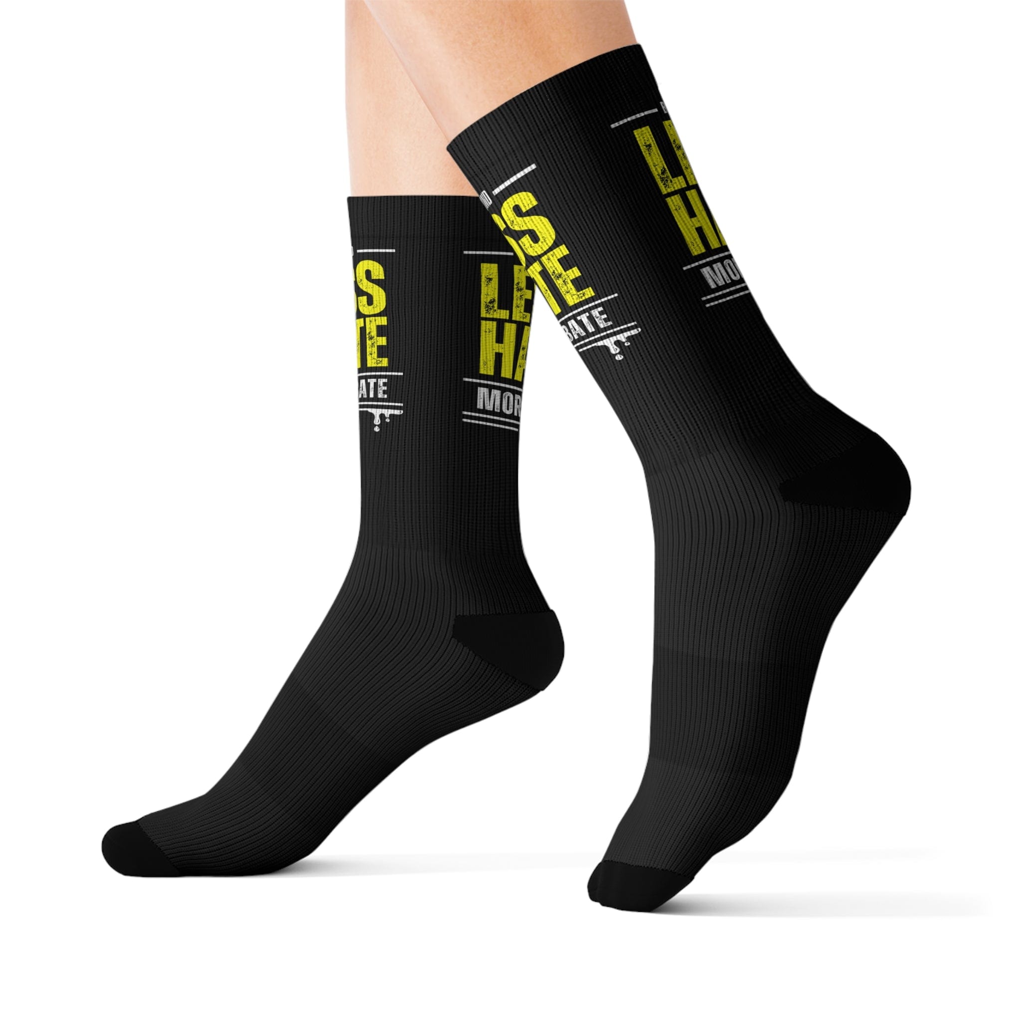 Less Hate, More Bate Socks - B8rBrand - LeatherDaddy Skin Co.