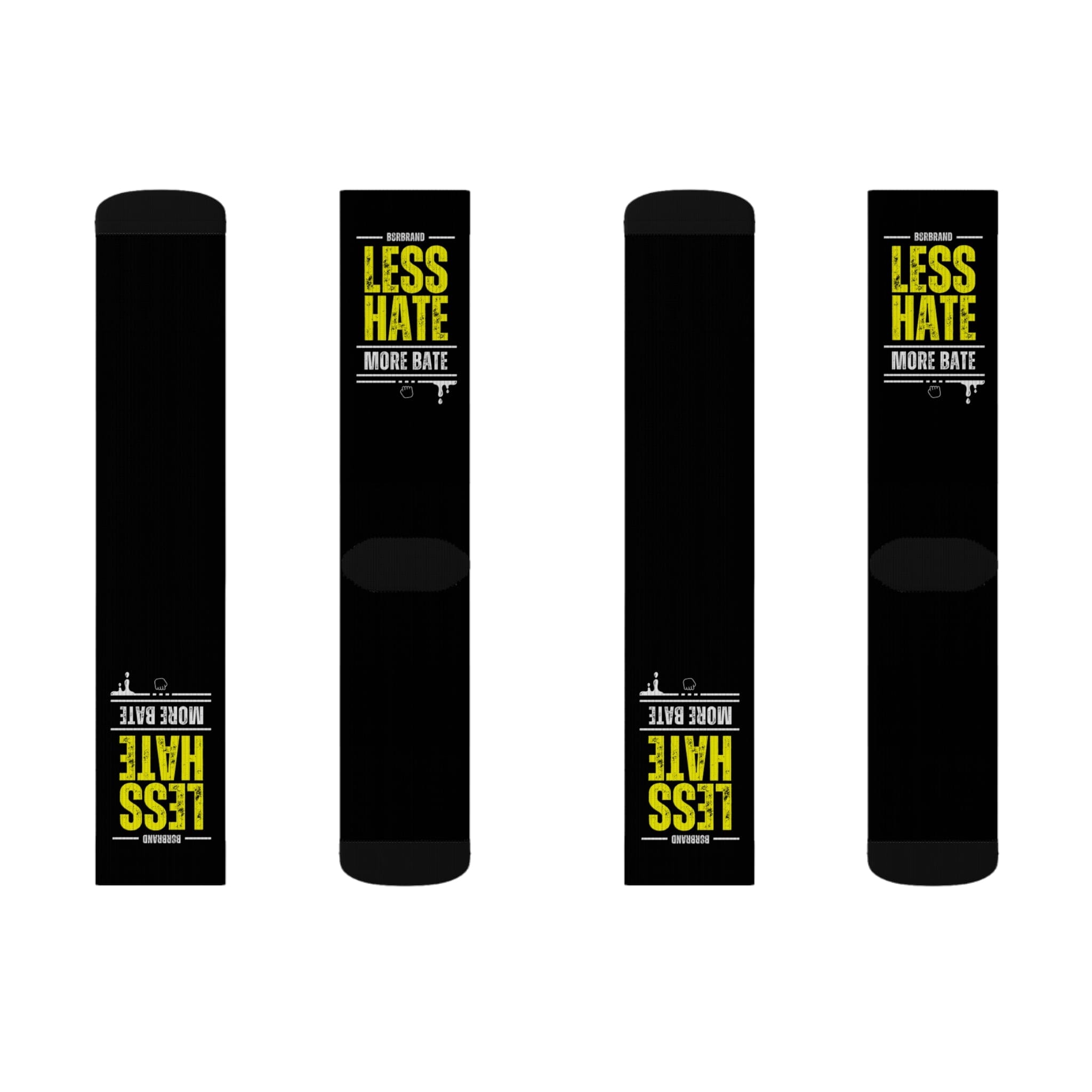 Less Hate, More Bate Socks - B8rBrand - LeatherDaddy Skin Co.