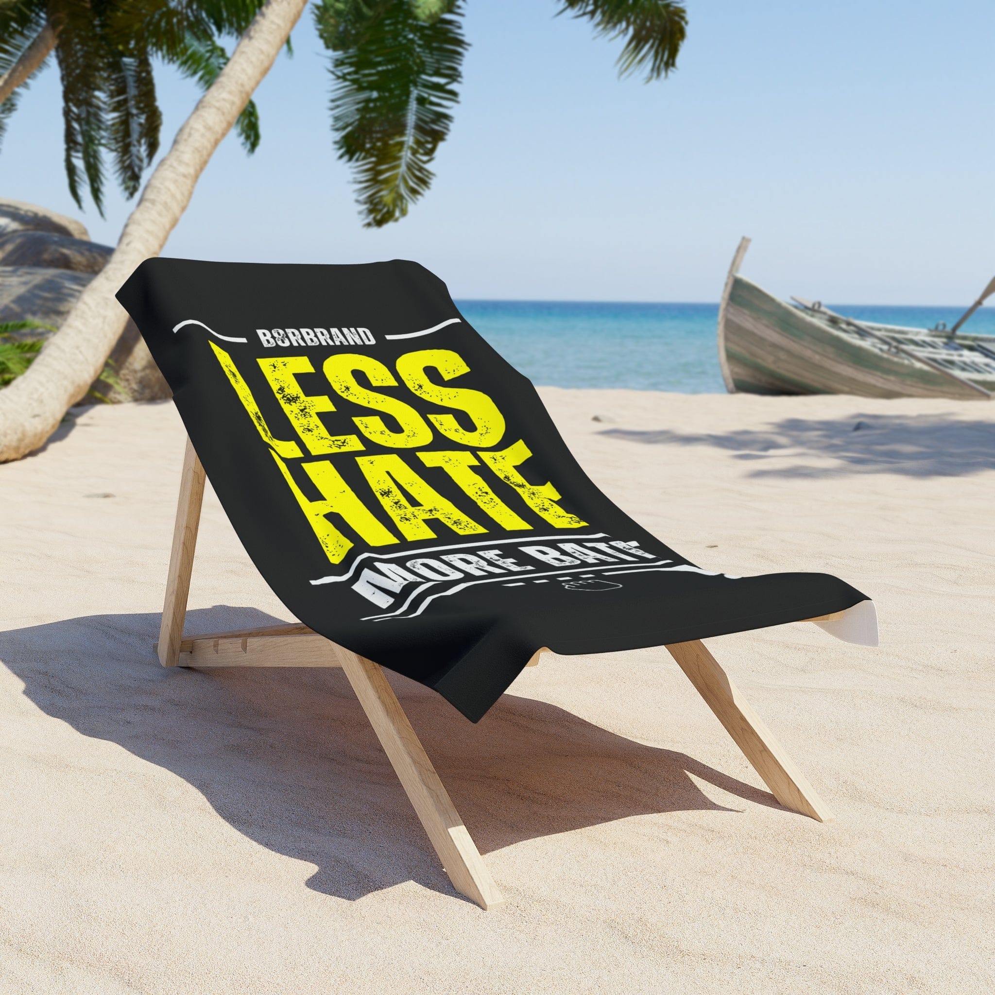 Less Hate, More Bate Beach Towel - B8rBrand - LeatherDaddy Skin Co.