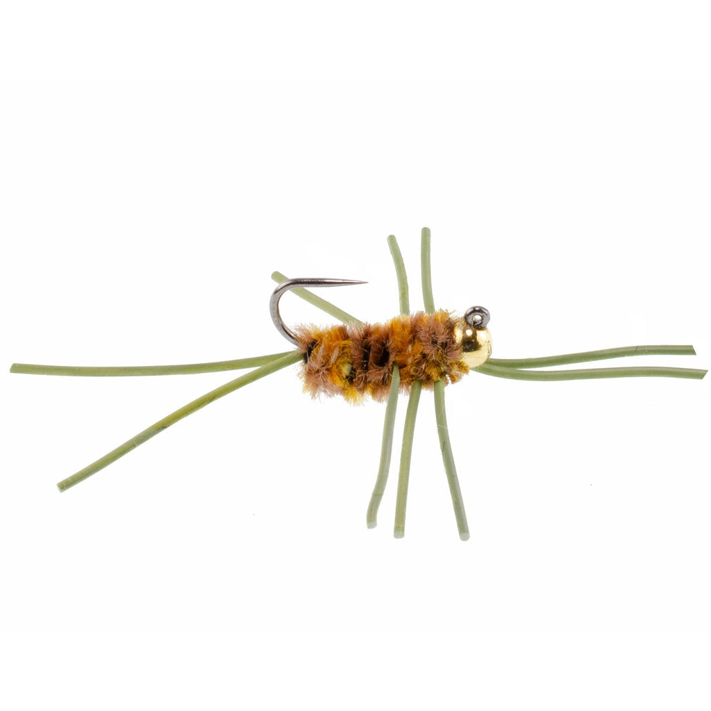 Wolframkopf-Jigged Pat's Rubber Legs Nymphen-Sortiment Euro Fliegenfischen Fliegen - Forellen- und Barsch-Nassfliegenmuster - 12 Fliegen Hakengröße 10
