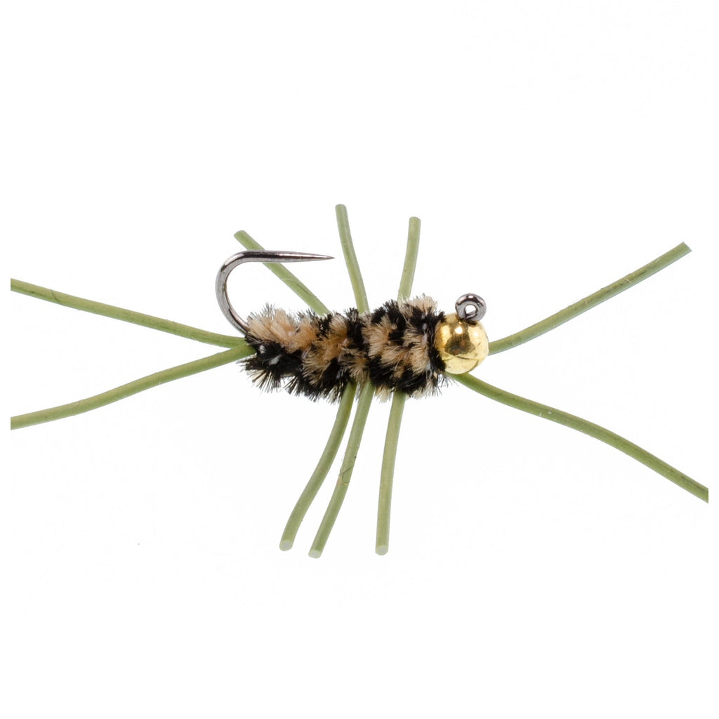Wolframkopf-Jigged Pat's Rubber Legs Nymphen-Sortiment Euro Fliegenfischen Fliegen - Forellen- und Barsch-Nassfliegenmuster - 12 Fliegen Hakengröße 10