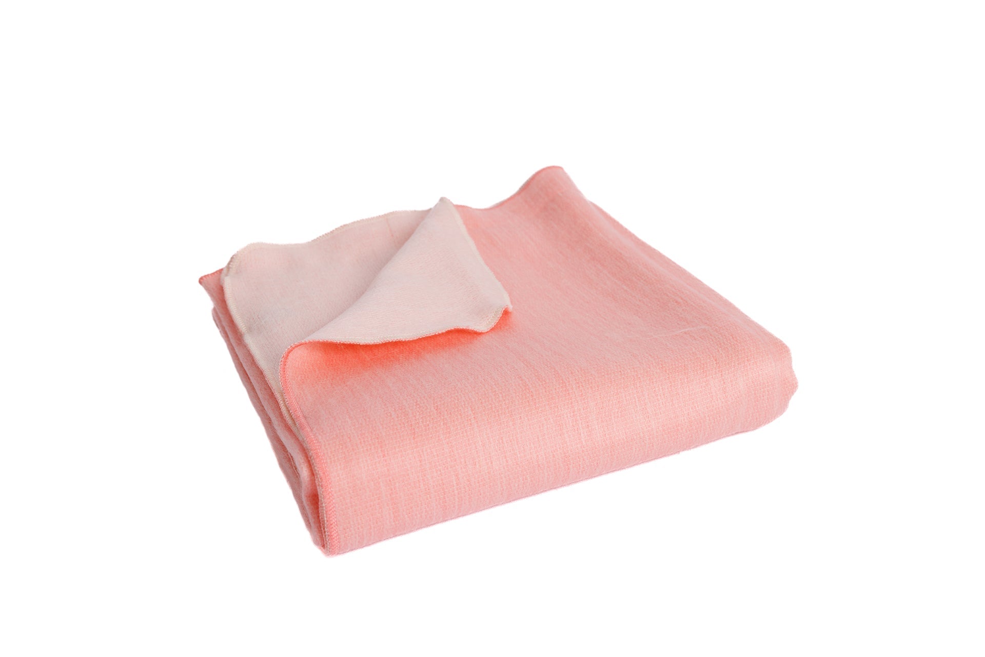 Reversible Alpaka-Überwurfdecke, handgewebt aus Ecuador – Rosa & Weiß – Kani Collection