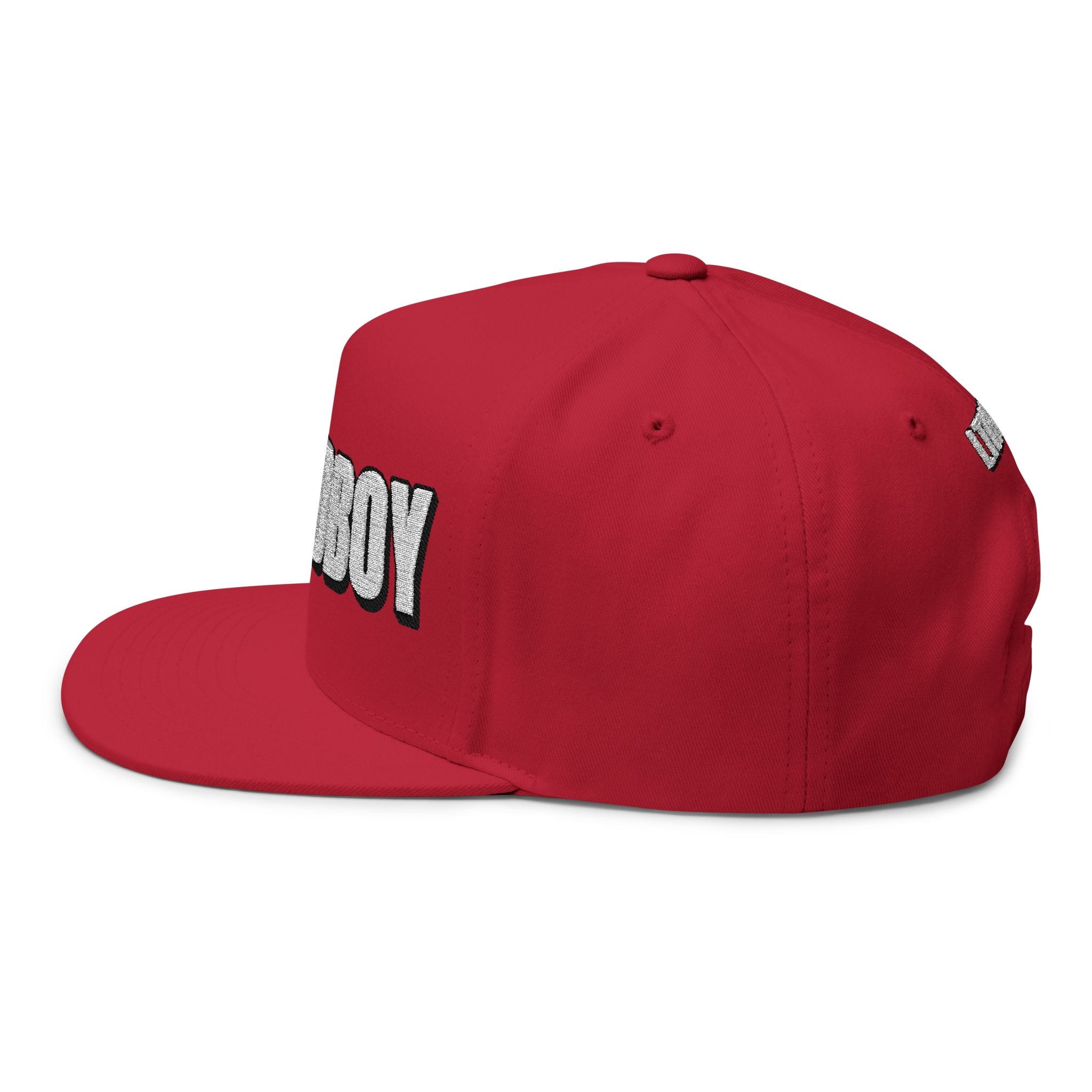 INTO: LOCKEDBOY Embroidered Flat Bill Cap – Chastity Kink Hat for Proud Subs