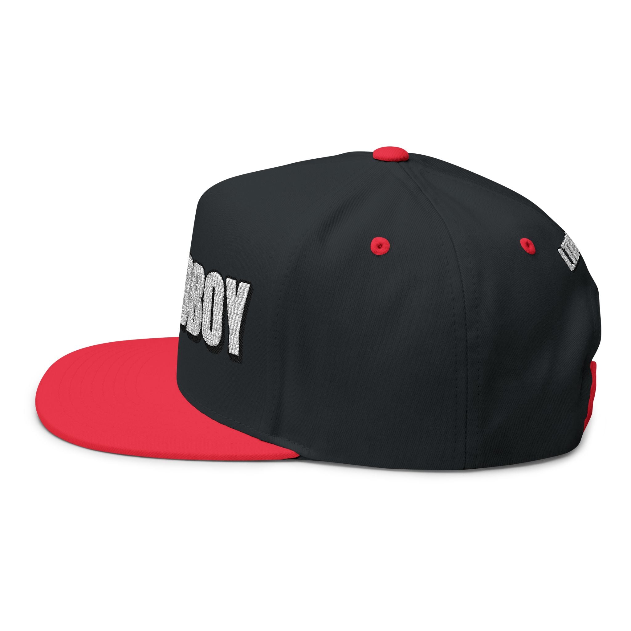 INTO: LOCKEDBOY Embroidered Flat Bill Cap – Chastity Kink Hat for Proud Subs