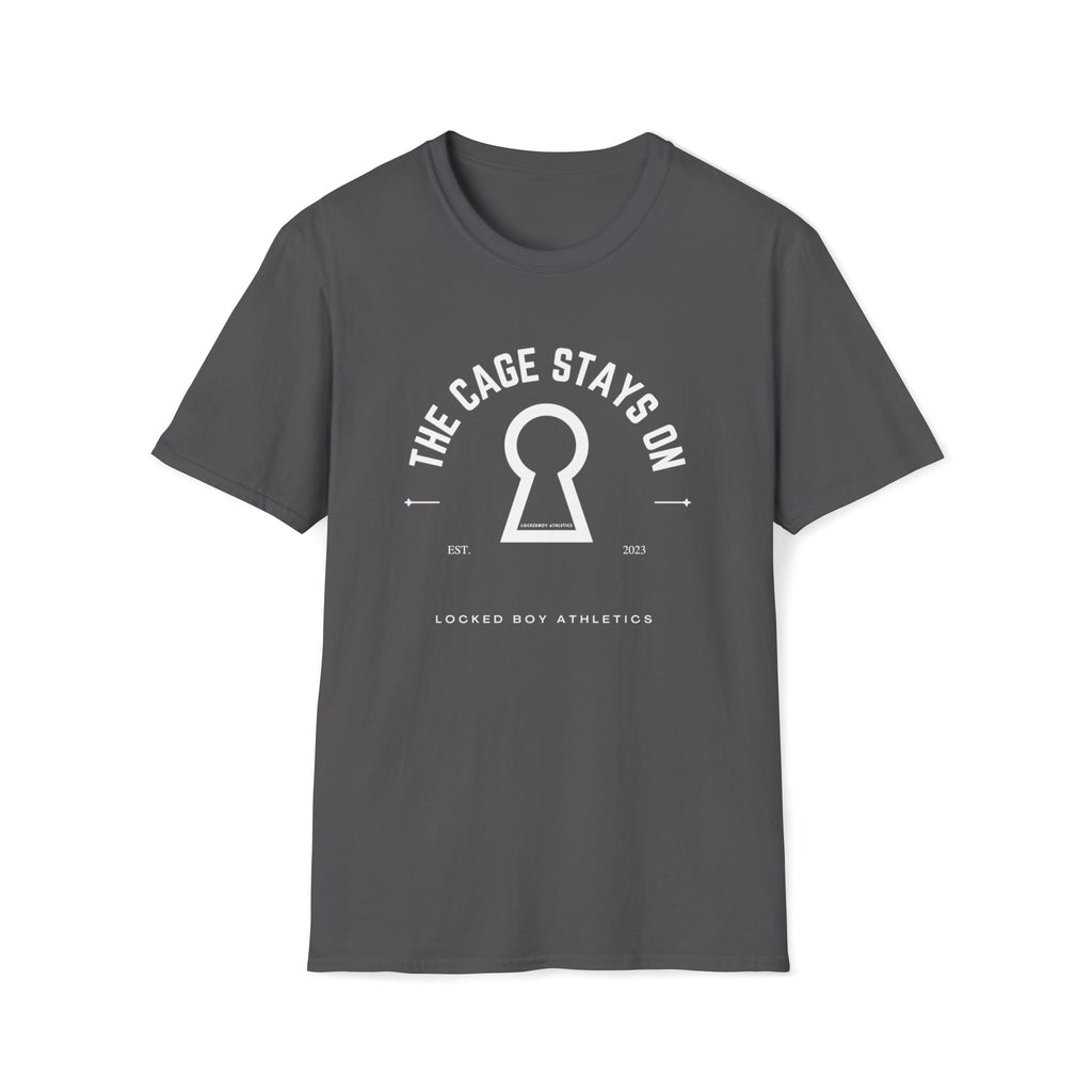 The Cage Stays On LUX - Chastity Tshirt