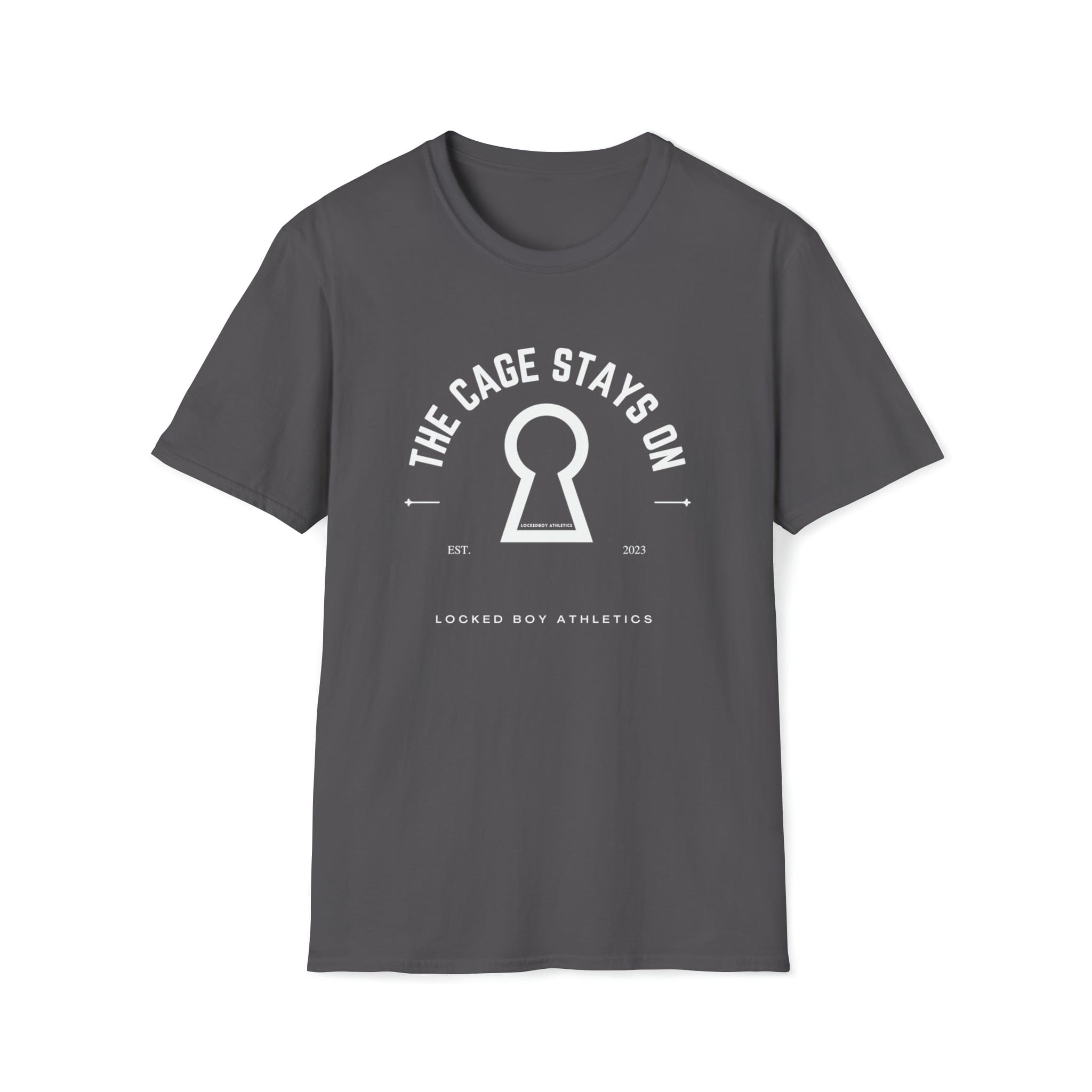 The Cage Stays On LUX - Chastity Tshirt