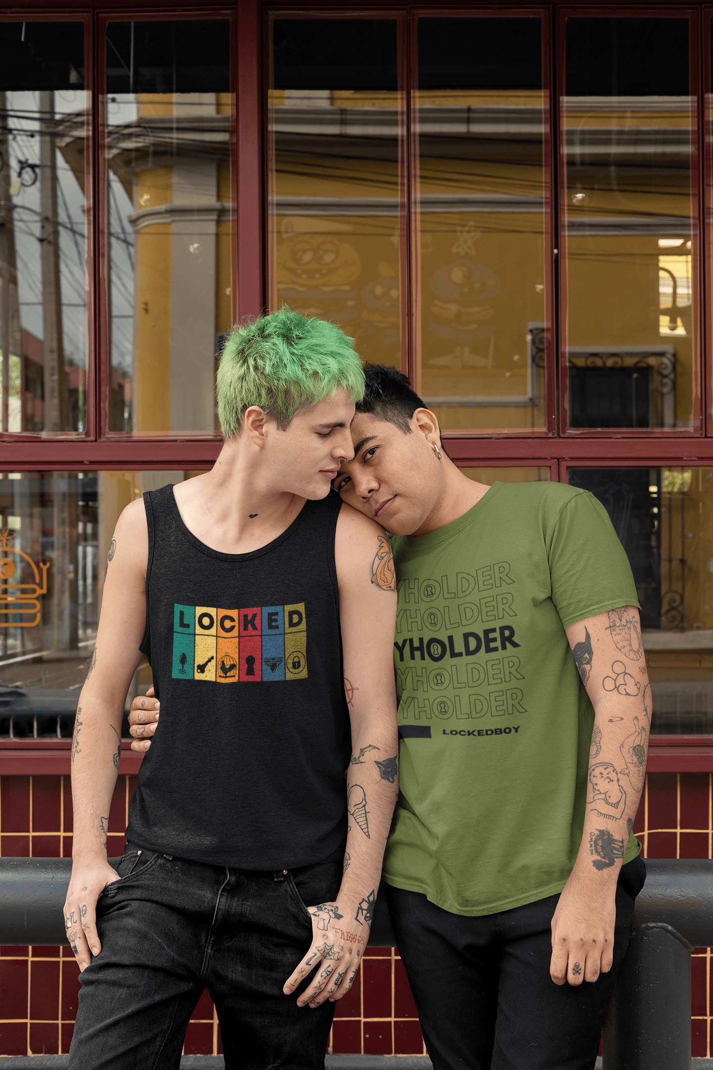 LOCKED Blocks Tank Top - LockedBoy Athletics Chastity Themed Tshirts