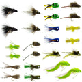 Bass Bug Kollektion – 24 Spun Hair Bass Fliegen – Hakengrößen 2, 4, 6, 8