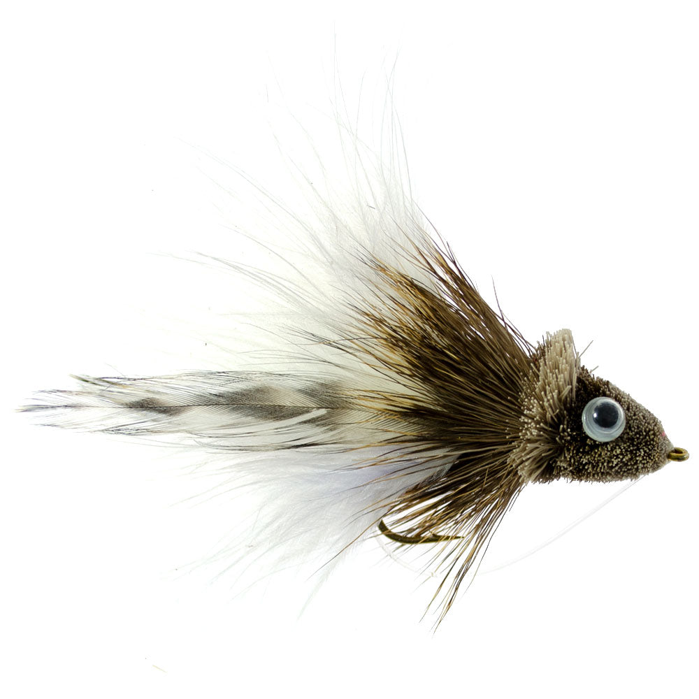 Rehhaar-Dahlberg-Diver 6 Fliegen Hakengröße 4 - Weißer Marabou-Barsch-Fliegenangelköder Weitschenklige Barschhaken mit Krautschutz