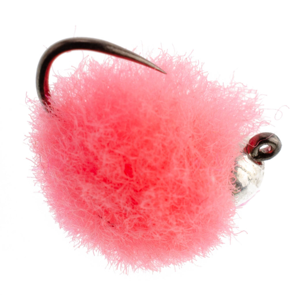 Tungsten Perle Tactical Euro Hot Pink Jig Egg Widerhakenlose Tschechische Nymphenfliege - 6 Fliegen Größe 16